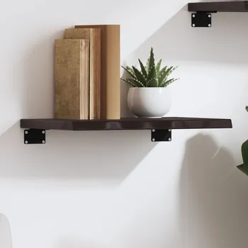 police vidaXL Nástěnná police 40x30x2 cm ošetřený masivní dub [363626] Barva: tmavě hnědá