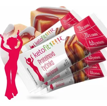 Keto dieta Ketofit Proteinová keto tyčinka Slaný karamel 60 g