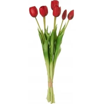 umělá květina Tulipán červený, 40 cm, set 5 ks