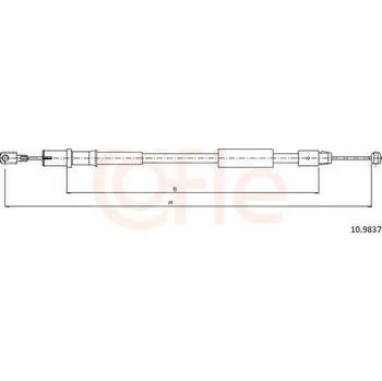 Lanko parkovací brzdy Tažné lanko, parkovací brzda COFLE 92.10.9837