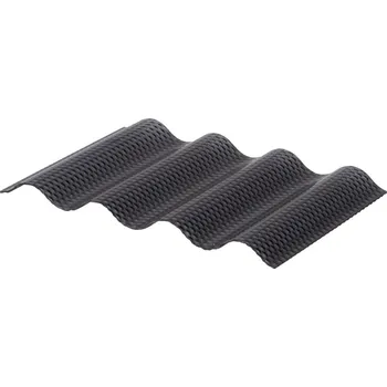 Polykarbonátová deska Deska polykarbonátová vlnitá TOPLIGHT W 76/18 macroprisma 2UV antracit 2,6×1 045×4 000 mm