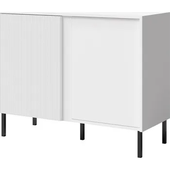 Komoda FALCO Komoda Michel R4 2d bílá/bílé lamely