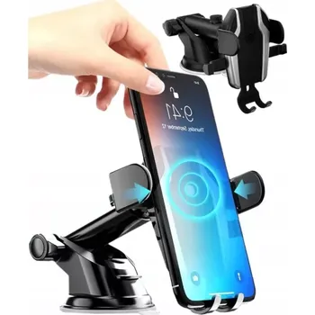 Držák do auta Držák telefonu do auta KR91 (Polohovatelný držák telefonu do auta - otočný o 360°, celková vzdálenost držáku 205 mm)