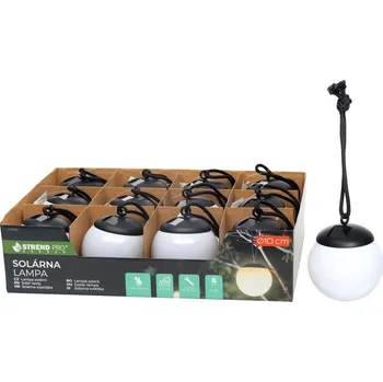 Čtecí lampička Lampa Strend Pro Garden Glob, solárna, 1xLED, 10 cm, Sellbox 12 ks