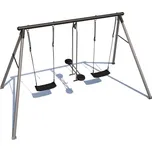 Dětská zahradní houpačka kovová CanCan Classic STŘÍBRNÁ .