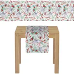 Autronic Běhoun s vánočním motivem, perníček a skořice na bílém podkladu, 40x150 cm,100 % - UBR040