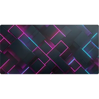 Obraz Podložka na stůl pod klávesnici a příslušenství Neonové obdélníky 90x45 cm