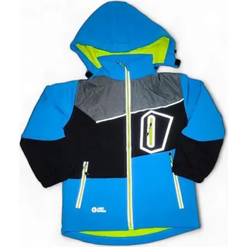 Chlapecká bunda Softshellová bunda dětská zateplená Kugo Outdoor černo-modrá 146