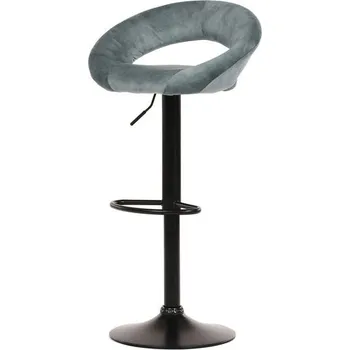 Barová židle Autronic Jazz AUB-822BLUE4 Barová židle, sametová látka, modrá
