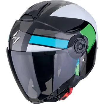 Helma na motorku SCORPION přilba EXO-CITY II Blur black/white/green - M