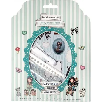 Výtvarná sada Dekorační sada Gorjuss Studio Light – perličky, stuha, papírové výseky