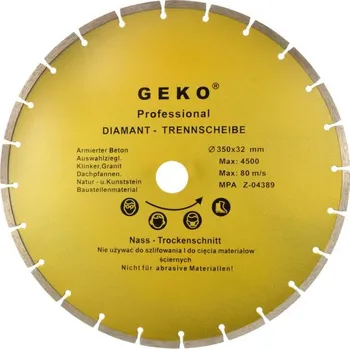 Řezný kotouč Kotouč řezný diamantový segmentový 350x32mm GEKO