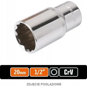 Klíč Nástrčný klíč 1/2" dvanáctihranný prodloužený 20 mm