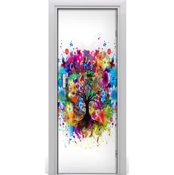 Fototapeta Samolepící fototapeta na dveře Abstraktní dřevo 85x205 cm