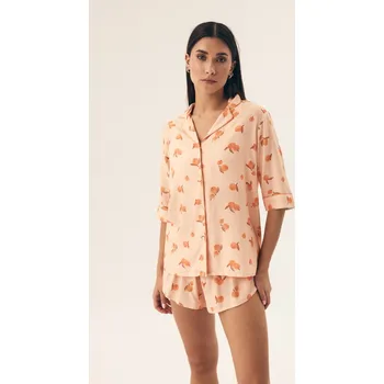 Pánské pyžamo DÁMSKÉ PYŽAMO NARANJA 42686 SS25 ORANGE XL