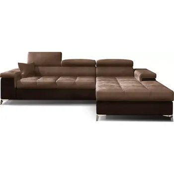 Sedací souprava Rohová rozkládací sedací souprava RICARDO 281 cm Monolith 09/Monolith 29 hnědá pravá