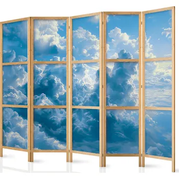 Paraván Japonský paraván - Oceán ve vzduchu: Mávání mraků odrážející ranní světlo Velikost: 225x172 cm