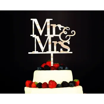 Dortový topper "Mr & Mrs"