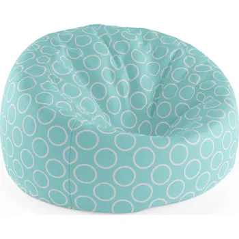 Sedací pytel Sablio Sedací vak Cocoon Bílé kruhy - 75 x 45 x 35 cm