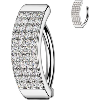 Piercing Šperky4U Piercing do pupíku štít se zirkony - WP0085