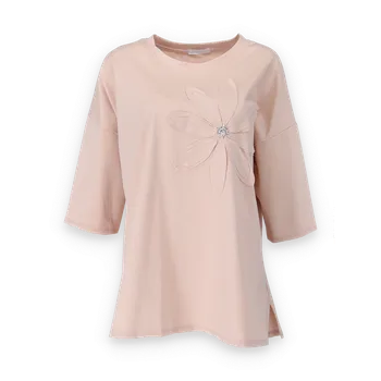 Dámská halenka Halenka oversize 3503 barva: růžová-pudrová