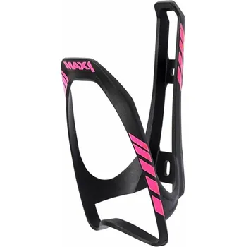 Příslušenství pro cyklistiku košík na láhev Max1 Evo, černá/fluo růžová 400661