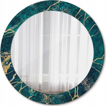 Zrcadlo Zrcadlo Kulaté Zelený mramor 70cm