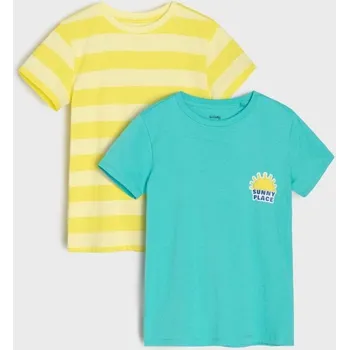 Sinsay - Trička 2 kusy - tyrkysová - 060CH-66X - 060CH-66X-98