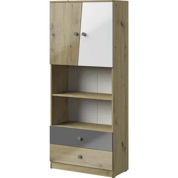 Knihovna Domel Regál Nero Zvolte dekor: Šedý lesk