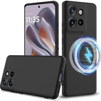 Pouzdro na mobilní telefon VSECHNONAMOBIL 102019 RUBBER MAGSAFE Silikonový kryt pro Motorola Moto Edge 60 Neo / 50 Neo / ThinkPhone 25 BLACK