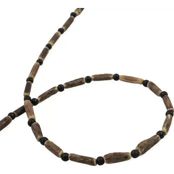 Náhrdelník Dřevěné korále přírodní