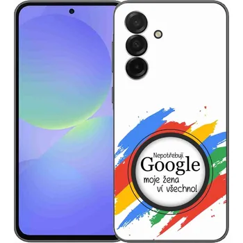 Pouzdro na mobilní telefon Gelový kryt mmCase na Samsung Galaxy A36 5G - žena ví všechno bílé pozadí