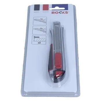 Nůž s odlamovacím ostřím, kovový 9 mm, 3 čepele OK060114 ROOKS