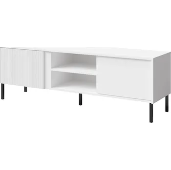 Televizní stolek FALCO Tv stolek Michel R6 bílá/bílé lamely
