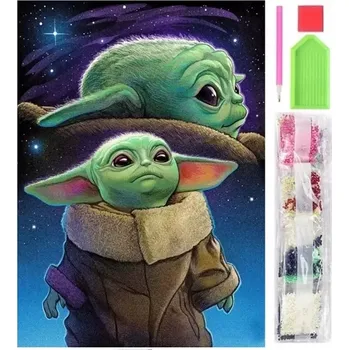Diamantová mozaika Yoda (Diamantové malování 5D - obraz 30 x 40 cm)