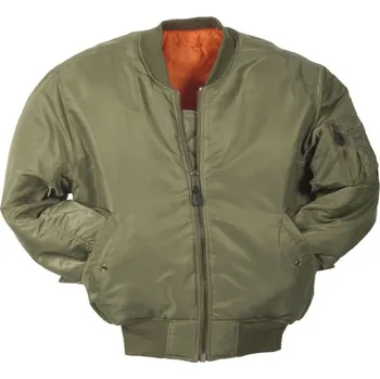 Pánský bomber Bomber MA1 - olivový TEESAR (Pánské originální armádní a maskáčové oblečení - bomber, parka.&nbsp;Bunda "BOMBER" má u krku, v pase a na rukávech pružné elastické úplety.)