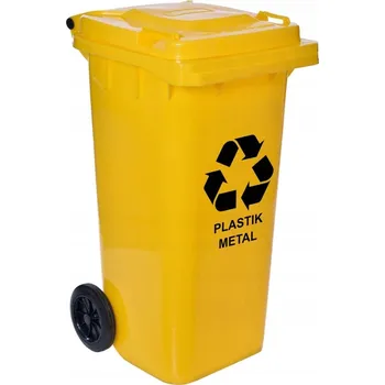 Odpadkový koš Žlutý koš na plast Gockowiak 120 litrů