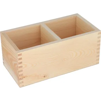 Organizér na kosmetiku Čisté dřevo Stojan na kancelářské nebo kosmetické potřeby, double