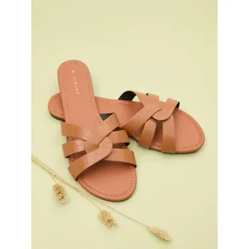 Dámská obuv Sinsay - Pantofle - hnědá - 952EI-82X - 952EI-82X-36