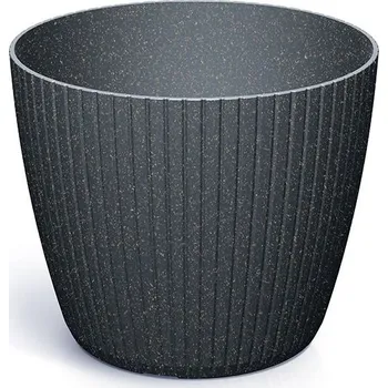 Květináč Květináč LAMIE ECOWOOD antracitový, varianta 17,8 cm