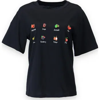 Triko s aplikací OVOCE 15118 barva: černá