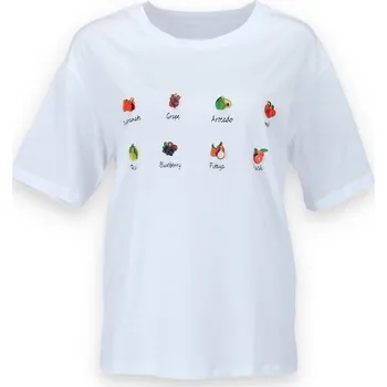 Triko s aplikací OVOCE 15118 barva: bílá