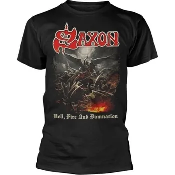 Saxon Hell, Fire And Damnation Black M Tričko