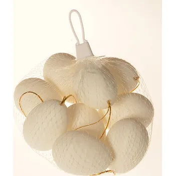 Velikonoční dekorace Vejce závěsná bílá x 9 ks - bílá 381235-40 Nové zboží