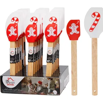 18 ks Stierka MagicHome, na pečenie/varenie, vianoce, silikón, červená/biela s potlačou, Sellbox 18