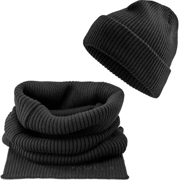 Šála Černá trubicová šála Frederick Urban a černá čepice Kai Kane - Fawler