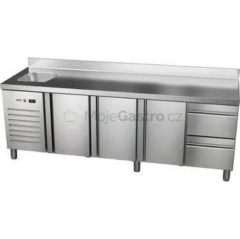 Asber ETP-7-225-32 HC S GI agregát vlevo + dřez