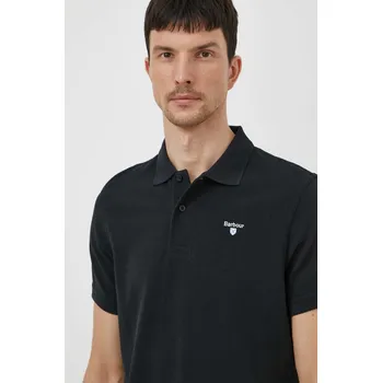 Pánské tričko Bavlněné polo tričko Barbour černá barva, MML0358, M, 99X