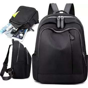 Městský batoh Městský dámský batoh - sportovní RB02B (Černý sportovní dámský batoh vhodný do města, na výlet)