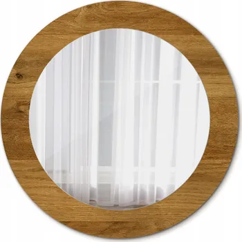 Zrcadlo Kulaté Zrcadlo do Koupelny Rustikální dub 60 cm
